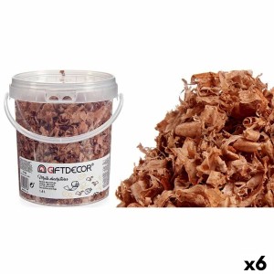 Dekorative Holzspäne Gift Decor VIRUTA-MARRÓN Braun 1,4 L (6 Stück)