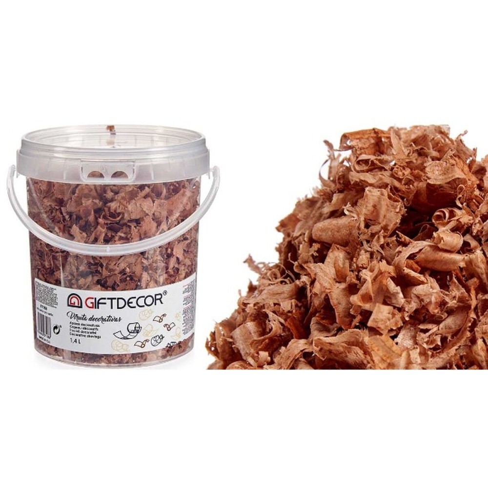 Dekorative Holzspäne Gift Decor VIRUTA-MARRÓN Braun 1,4 L (6 Stück)