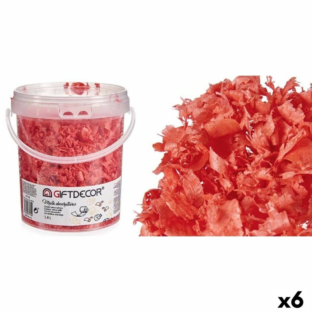 Copeaux décoratifs Gift Decor VIRUTA-ROSA Corail 1,4 L (6 Unités)