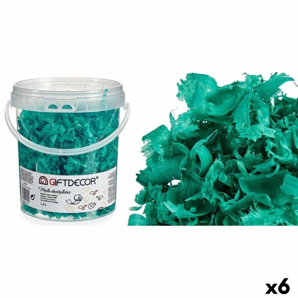 Dekorative Holzspäne Gift Decor VIRUTA-TURQUESA türkis 1,4 L (6 Stück)