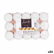 Candle Set Acorde Tea Lights White Golden (24 Units)