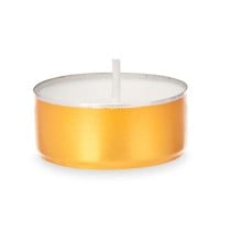 Candle Set Acorde Tea Lights White Golden (24 Units)