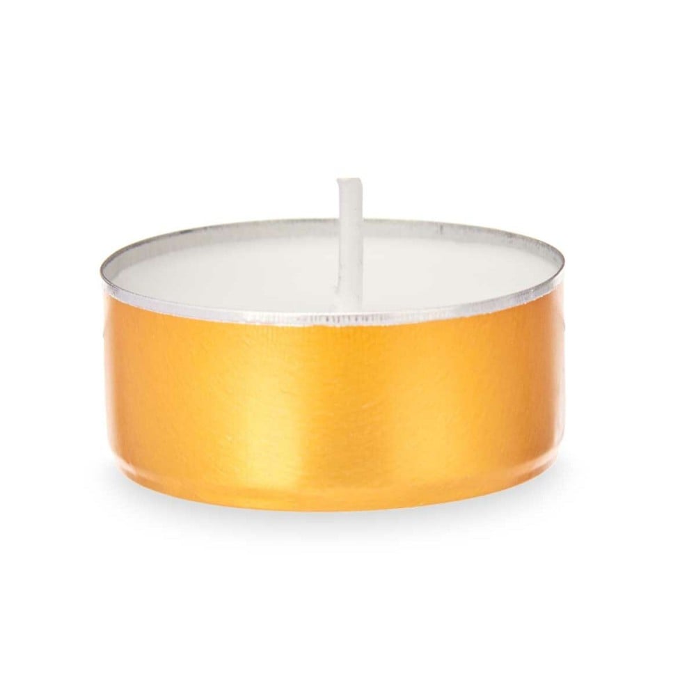 Candle Set Acorde Tea Lights White Golden (24 Units)
