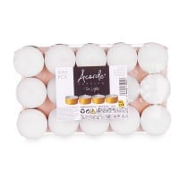 Candle Set Acorde Tea Lights White Golden (24 Units)