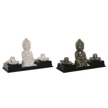 Brûleur d'huiles essentielles Home ESPRIT Céramique Bois MDF Buda 24 x 8 x 14 cm (2 Unités)