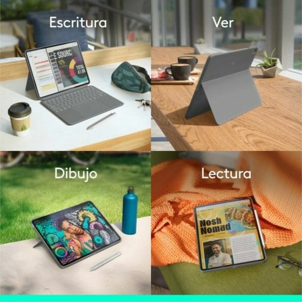 Tablet Tasche Logitech 920-012614 Grau Qwerty Spanisch