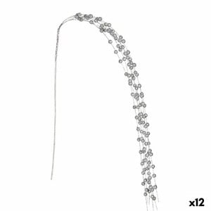Zweig Krist+ Silberfarben Bälle 140 cm (12 Stück)