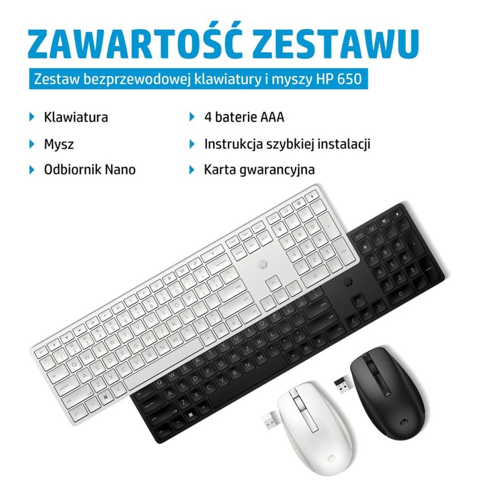 clavier et souris HP 4R013AA Noir Anglais Qwerty US