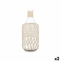 Bouteille décorative Gift Decor 21638W Blanc Transparent 20 x 48 x 20 cm 19 x 48 cm Décorative (2 Unités)