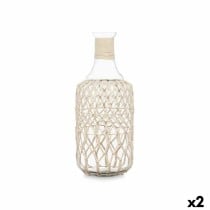 Dekorative Flasche Gift Decor 21638W Weiß Durchsichtig 20 x 48 x 20 cm 19 x 48 cm Deko (2 Stück)