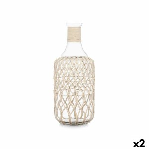 Bouteille décorative Gift Decor 21638W Blanc Transparent 20 x 48 x 20 cm 19 x 48 cm Décorative (2 Unités)