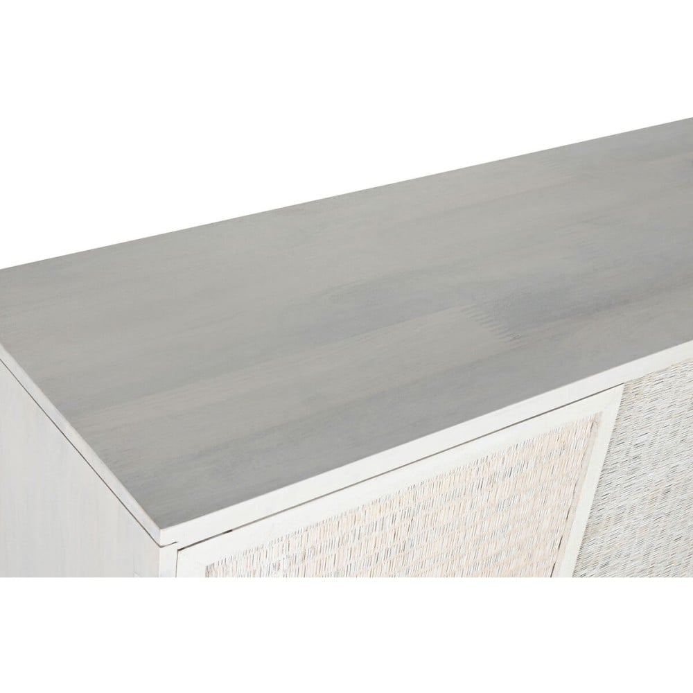 Sideboard Home ESPRIT White Rattan Mango wood 155 x 40 x 80 cm