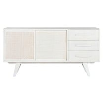 Sideboard Home ESPRIT White Rattan Mango wood 155 x 40 x 80 cm