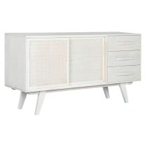 Sideboard Home ESPRIT White Rattan Mango wood 155 x 40 x 80 cm