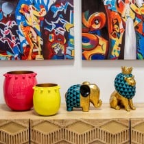 Deko-Figur Alexandra House Living Gold Löwe