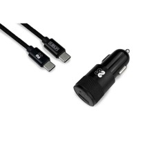 Chargeur de voiture Subblim SUBCHG-5CPD11 Noir (2 Unités)