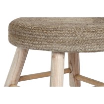 Fußstütze DKD Home Decor Braun Jute natürlich Urban 50 x 50 x 35 cm