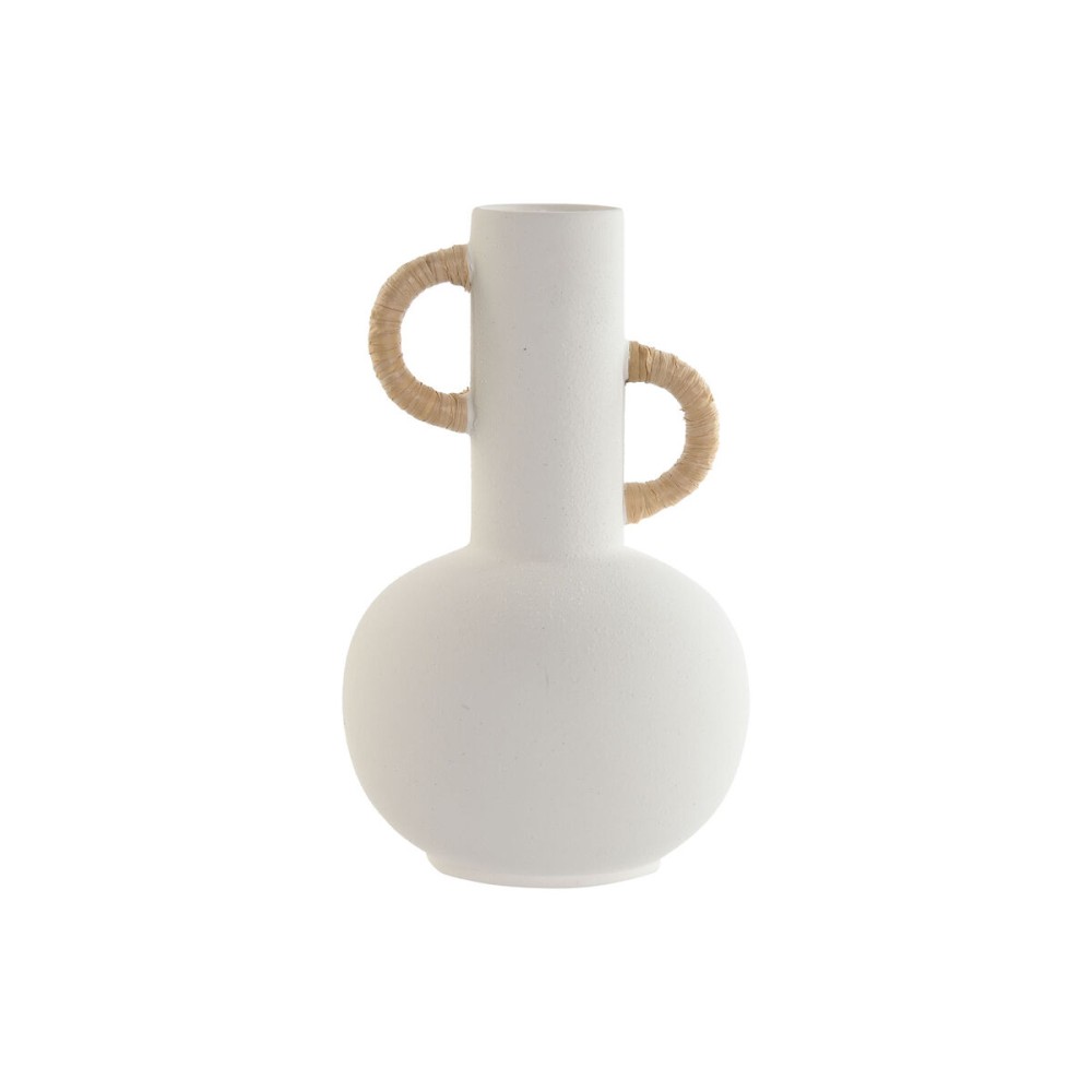 Vase Home ESPRIT Weiß natürlich Steingut 15,5 X 15 X 24 cm