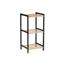 Badezimmerregal Berilo WR5503-3-464 Schwarz natürlich 35 x 30 x 70 cm