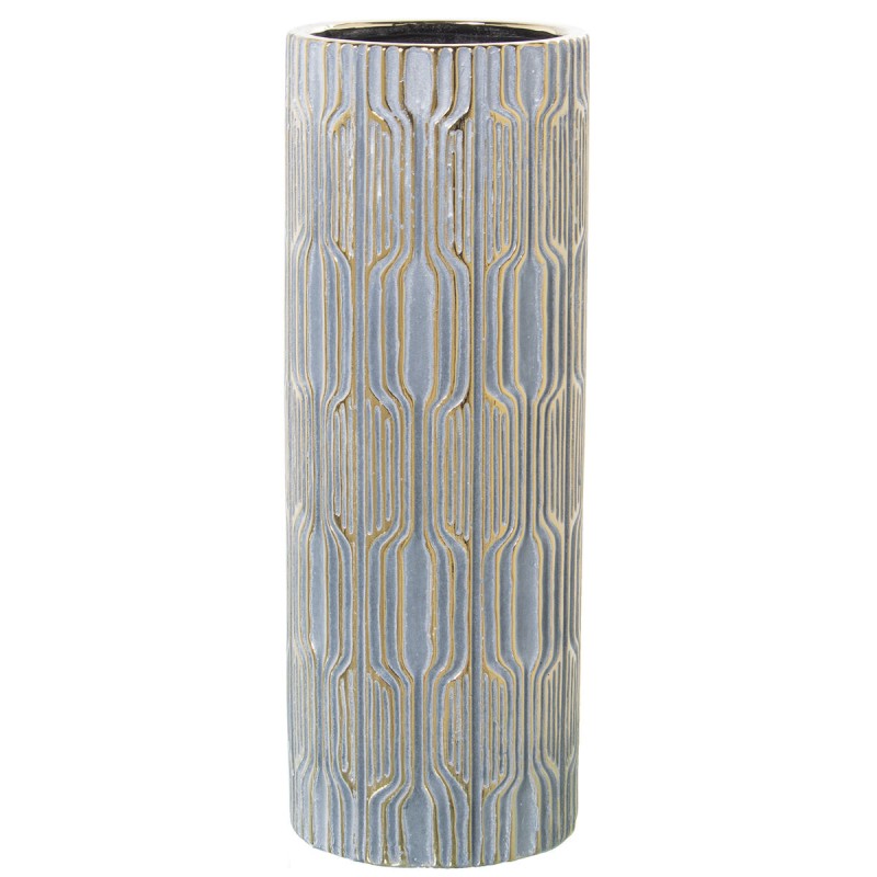 Vase Alexandra House Living Gris Doré Céramique 13 x 13 x 34 cm