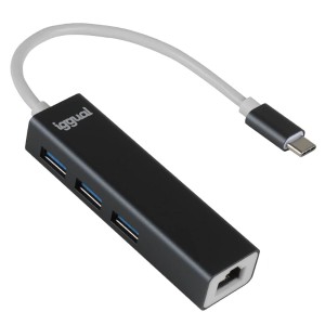 USB-C Hub iggual IGG319253 Black Grey