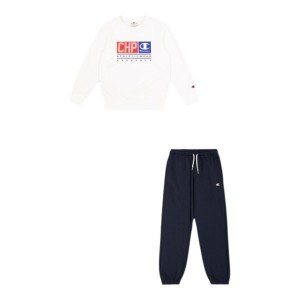 Survêtement Enfant Champion Champion Chandal Champion Crewneck Sweatsuit Niño Bleu Blanc