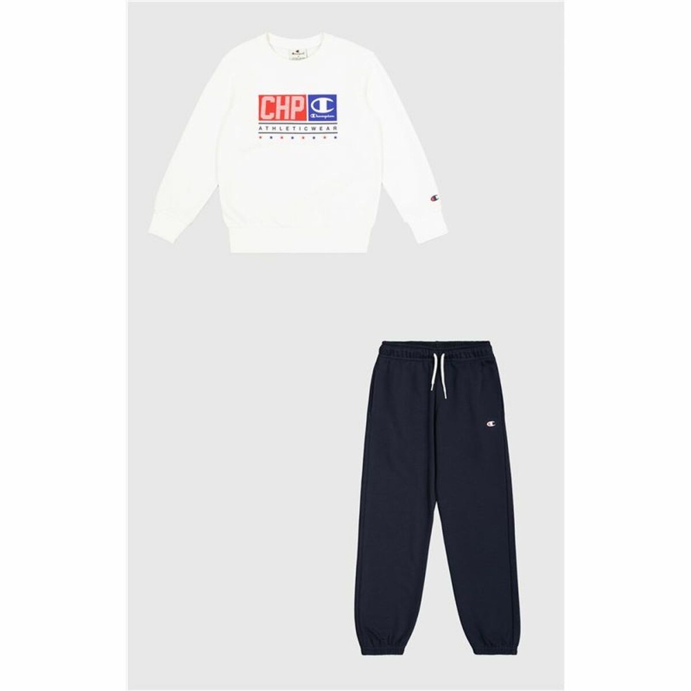 Survêtement Enfant Champion Champion Chandal Champion Crewneck Sweatsuit Niño Bleu Blanc