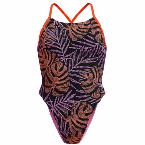 Damen Badeanzug Speedo Allover Orange