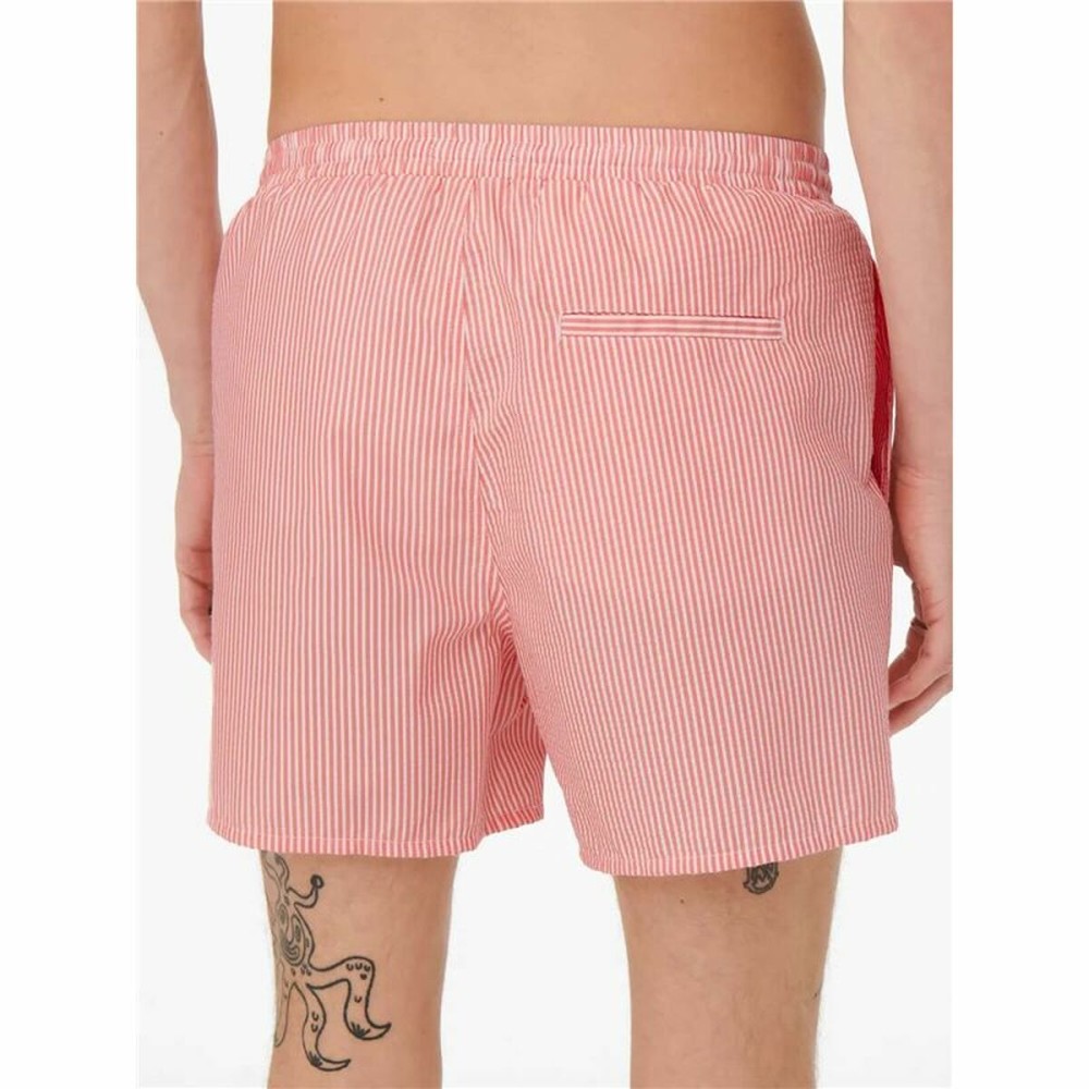 Maillot de bain homme Only & Sons Onsted Stripe Seersucker Rose