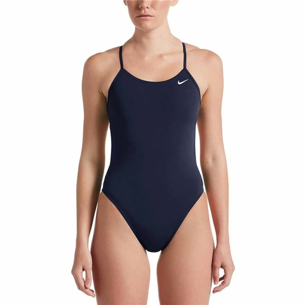 Women’s Bathing Costume Nike Hydrastrong Solid Navy Blue