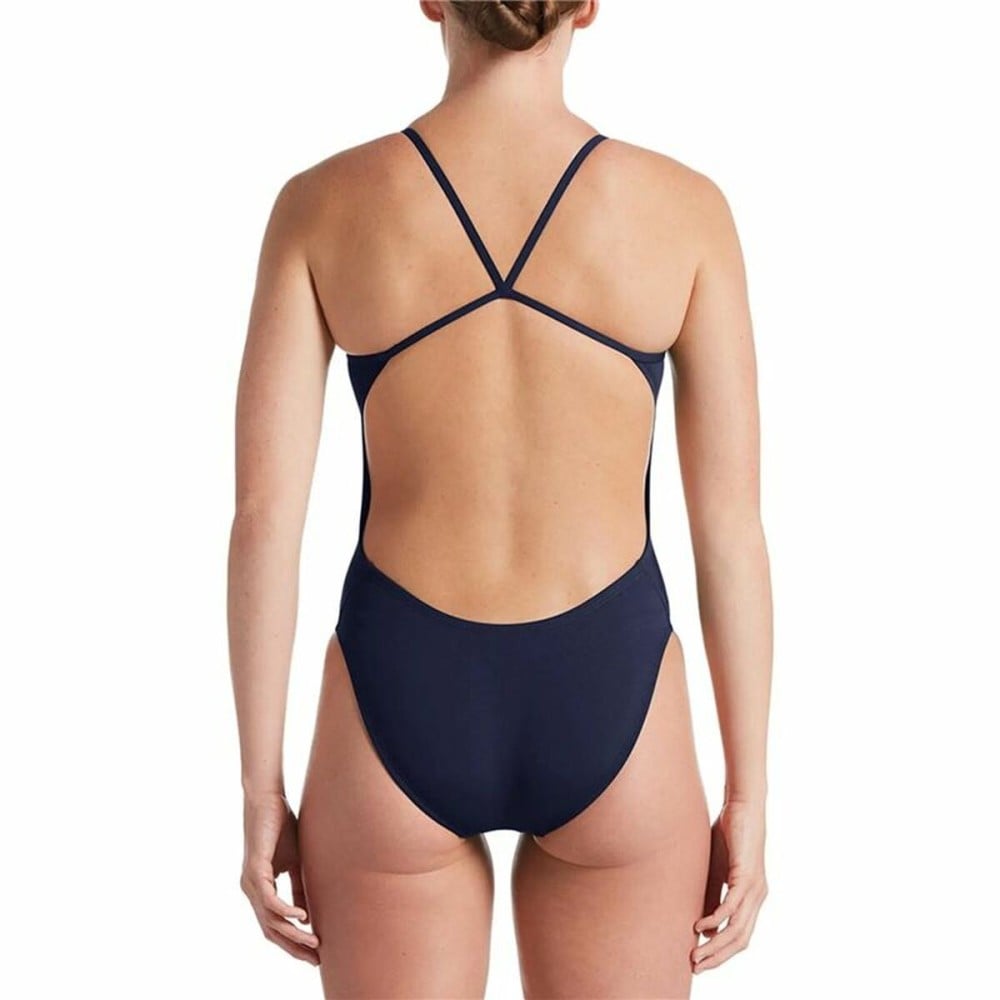 Women’s Bathing Costume Nike Hydrastrong Solid Navy Blue