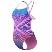 Damen Badeanzug Speedo Digital Vback Bunt Rosa