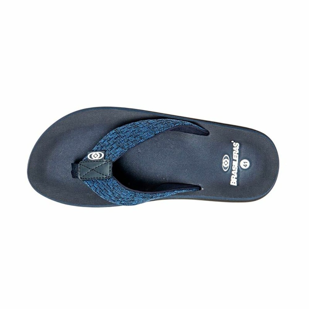 Men's Flip Flops Brasileras Puff Marbled Blue