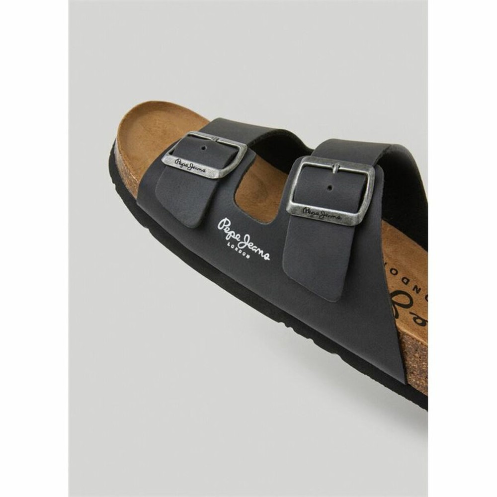 Tongs pour Homme Pepe Jeans Bio Double Velour Noir