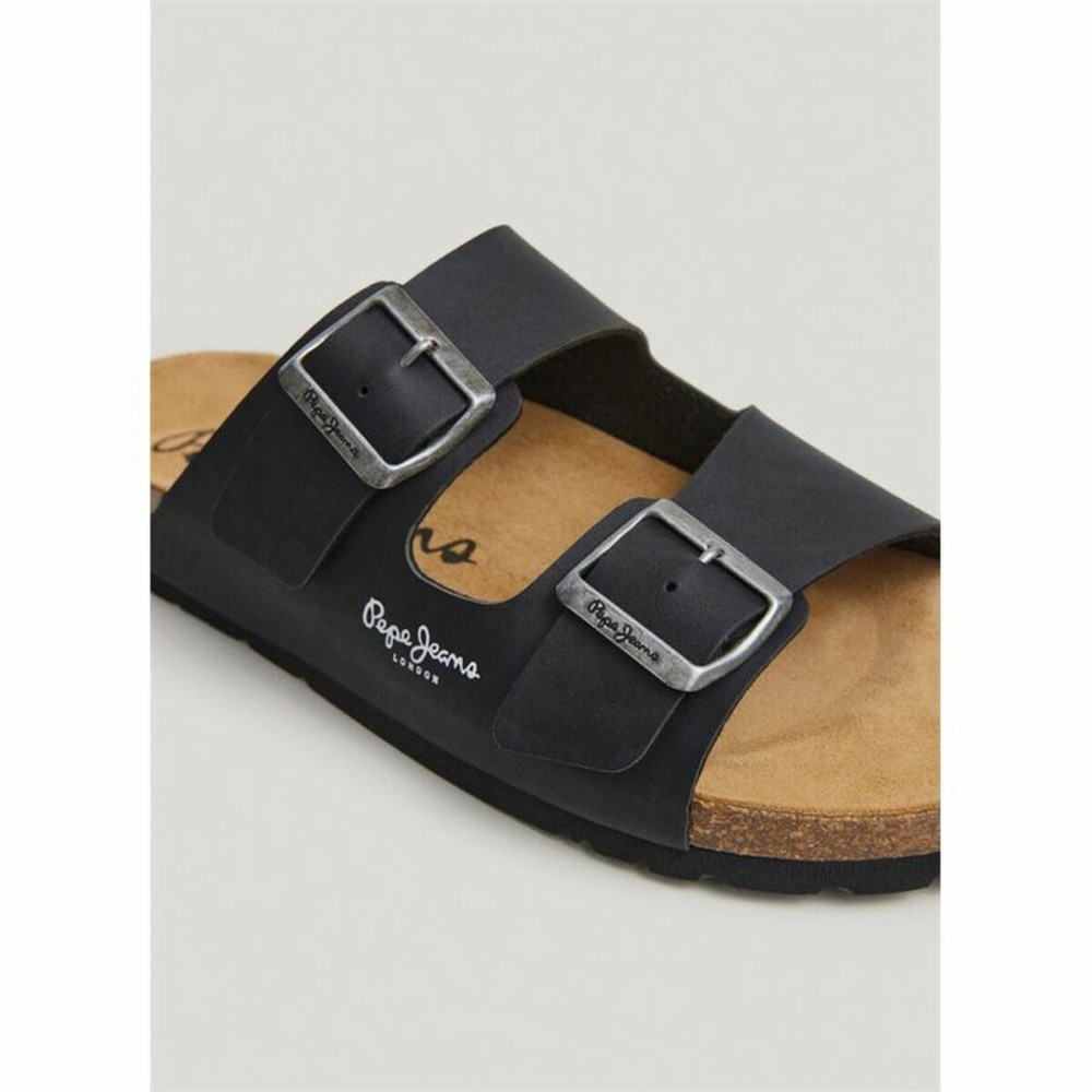 Tongs pour Homme Pepe Jeans Bio Double Velour Noir