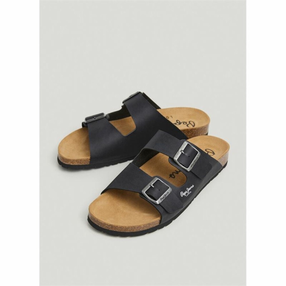 Tongs pour Homme Pepe Jeans Bio Double Velour Noir