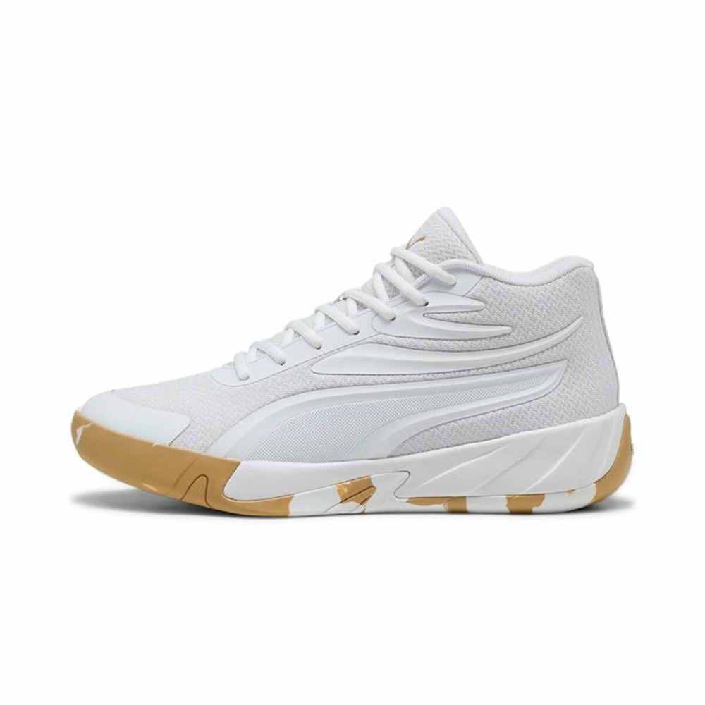 Basketballschuhe für Erwachsene Puma Court Pro Marble Weiß