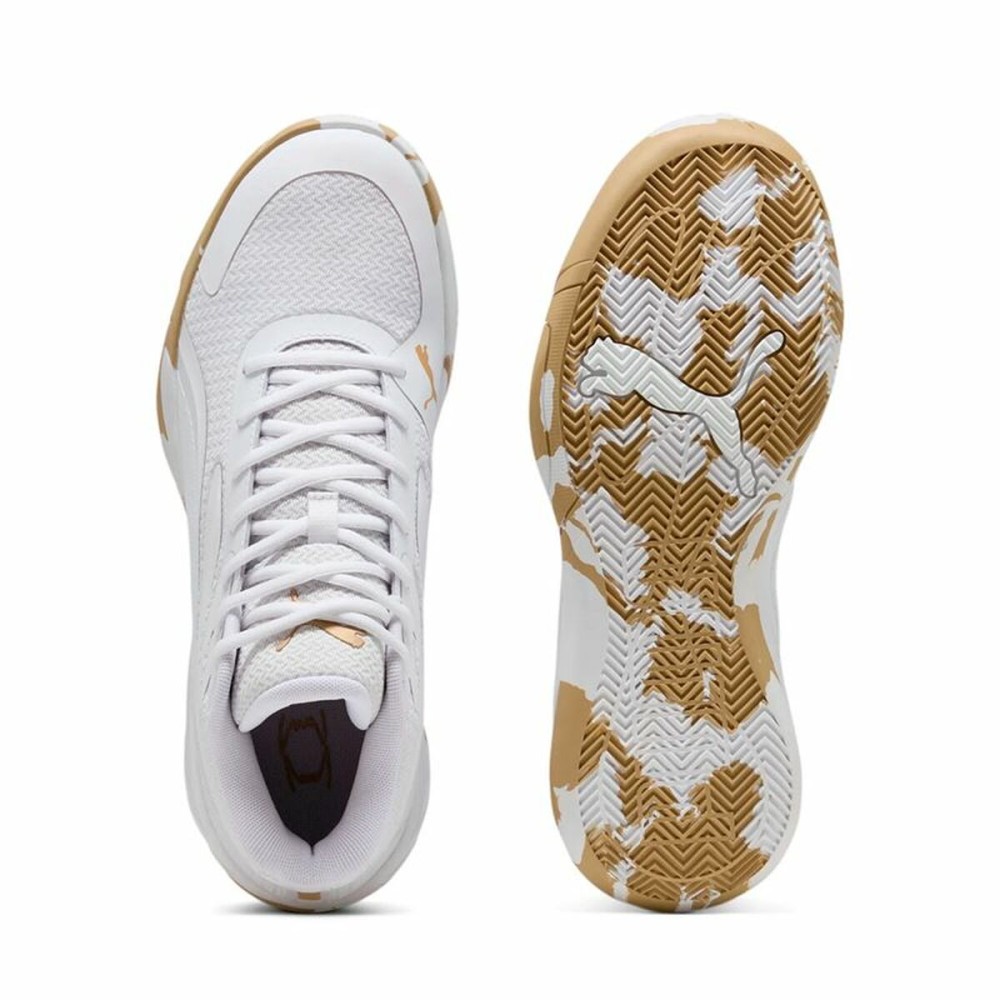 Basketballschuhe für Erwachsene Puma Court Pro Marble Weiß