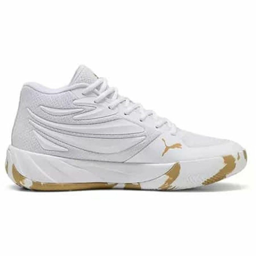Basketballschuhe für Erwachsene Puma Court Pro Marble Weiß