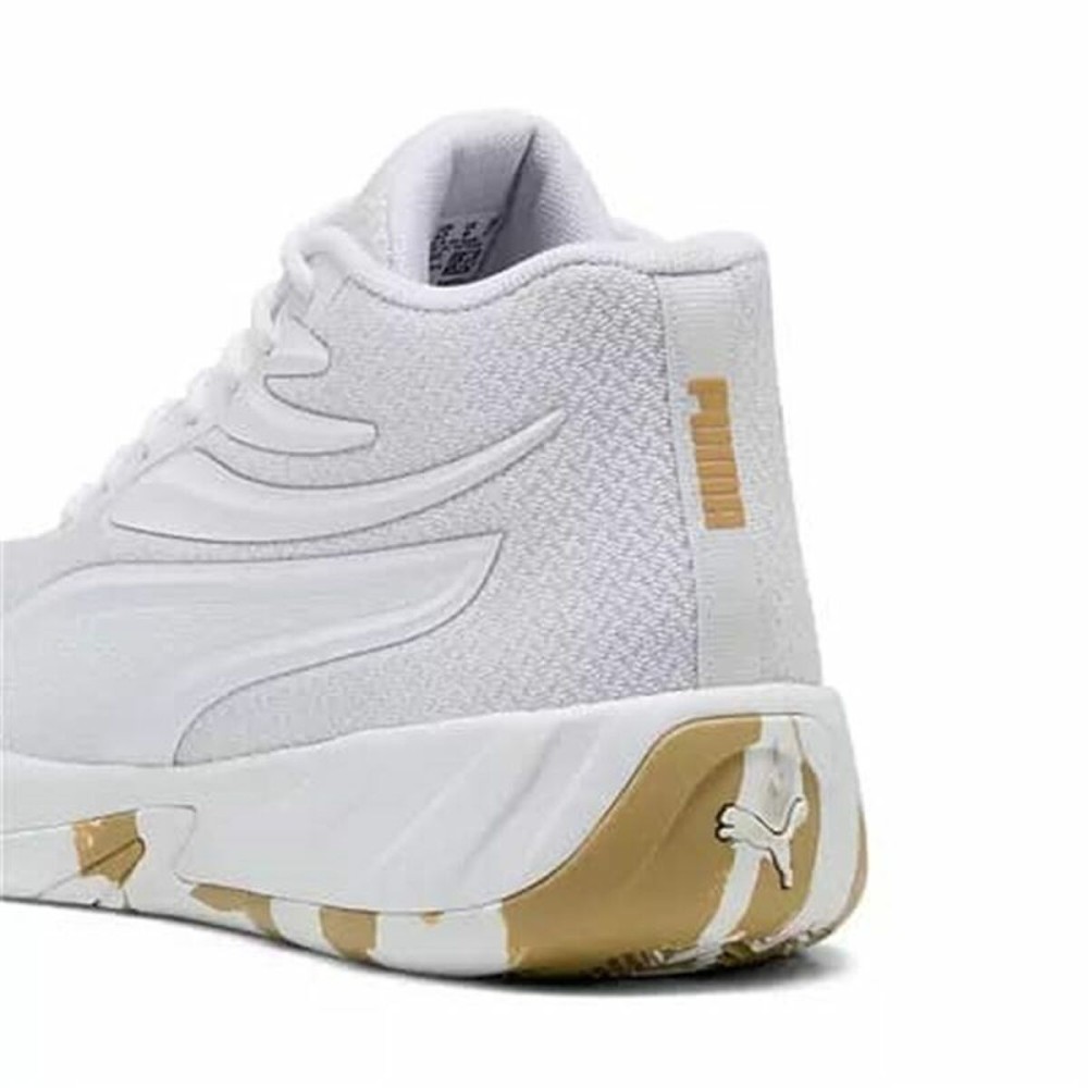 Basketballschuhe für Erwachsene Puma Court Pro Marble Weiß