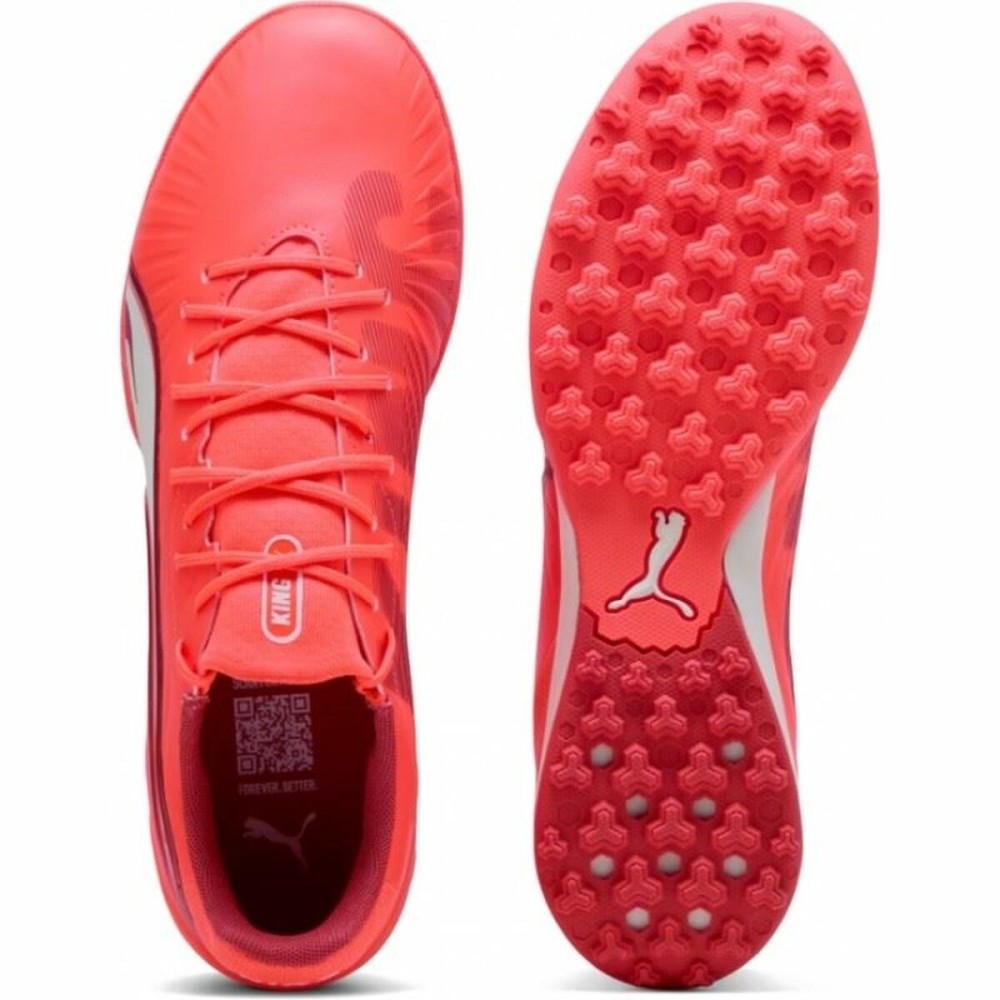 Chaussures de Football pour Adultes Puma King Match Tt Rouge