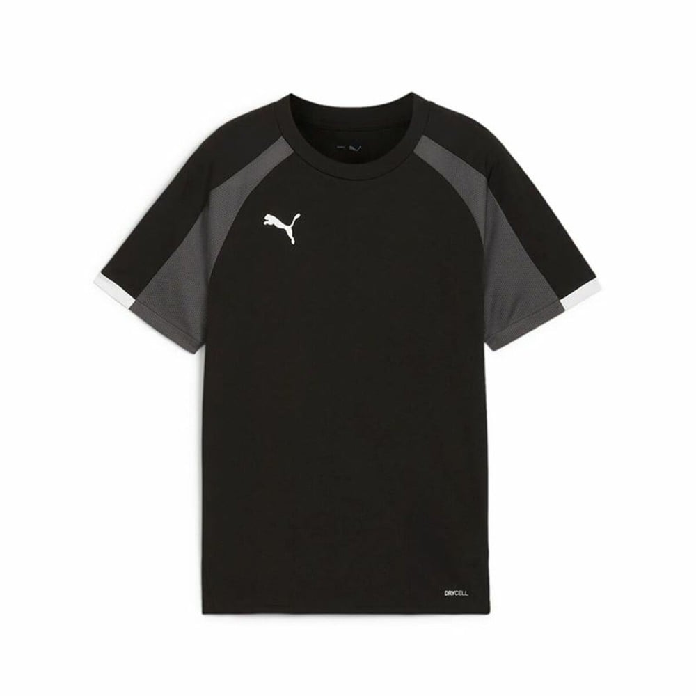 Children's Short Sleeved Football Shirt Puma Individualliga Black