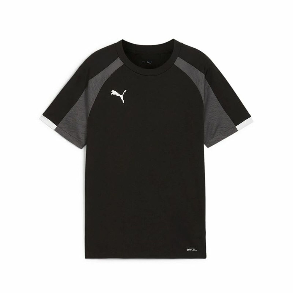 Kurzarm Fußballshirt für Kinder Puma Individualliga Schwarz