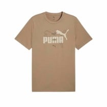 Herren Kurzarm-T-Shirt Puma Essentials Logo Lab Summer Hellbraun