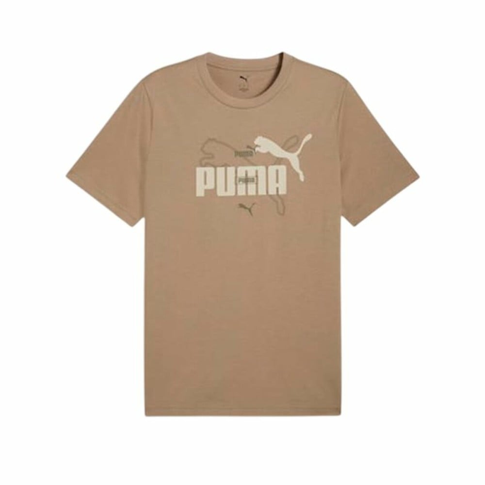 Herren Kurzarm-T-Shirt Puma Essentials Logo Lab Summer Hellbraun
