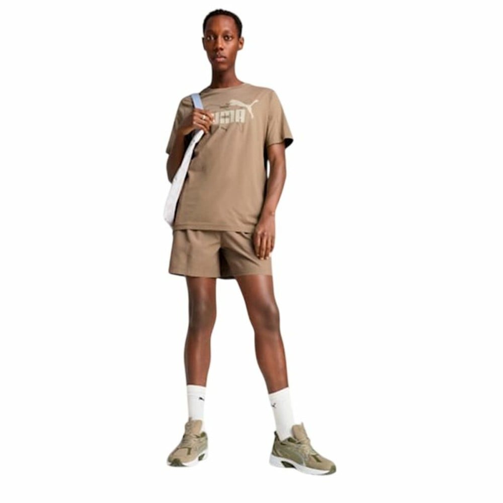 Herren Kurzarm-T-Shirt Puma Essentials Logo Lab Summer Hellbraun