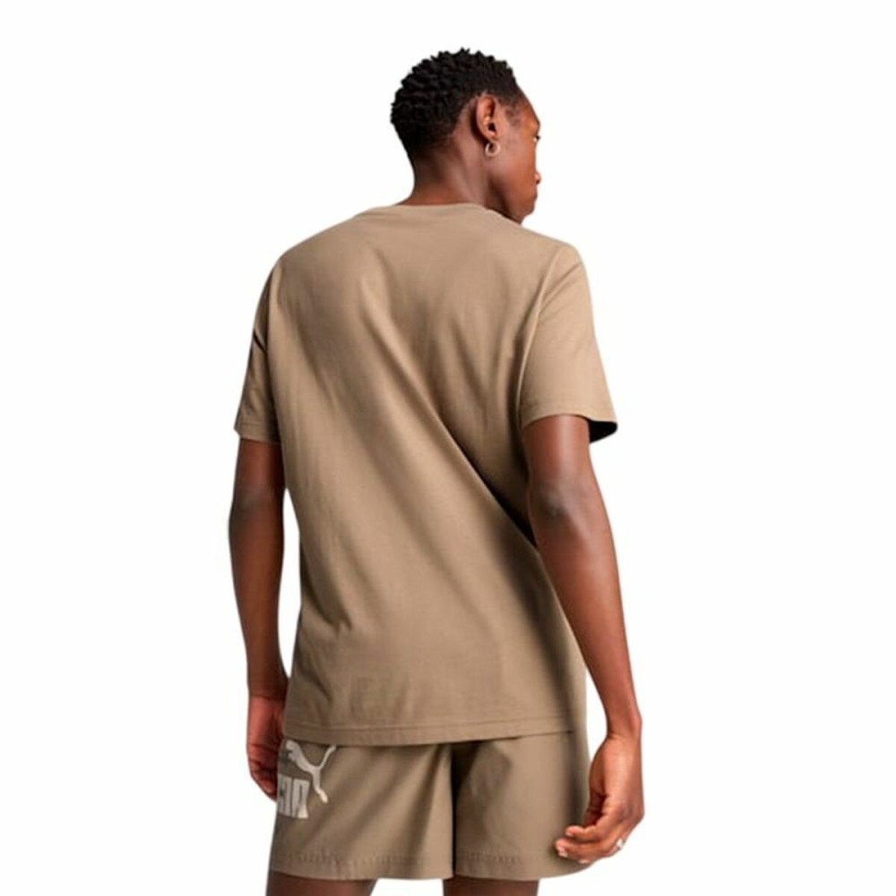 Men’s Short Sleeve T-Shirt Puma Essentials Logo Lab Summer Light brown