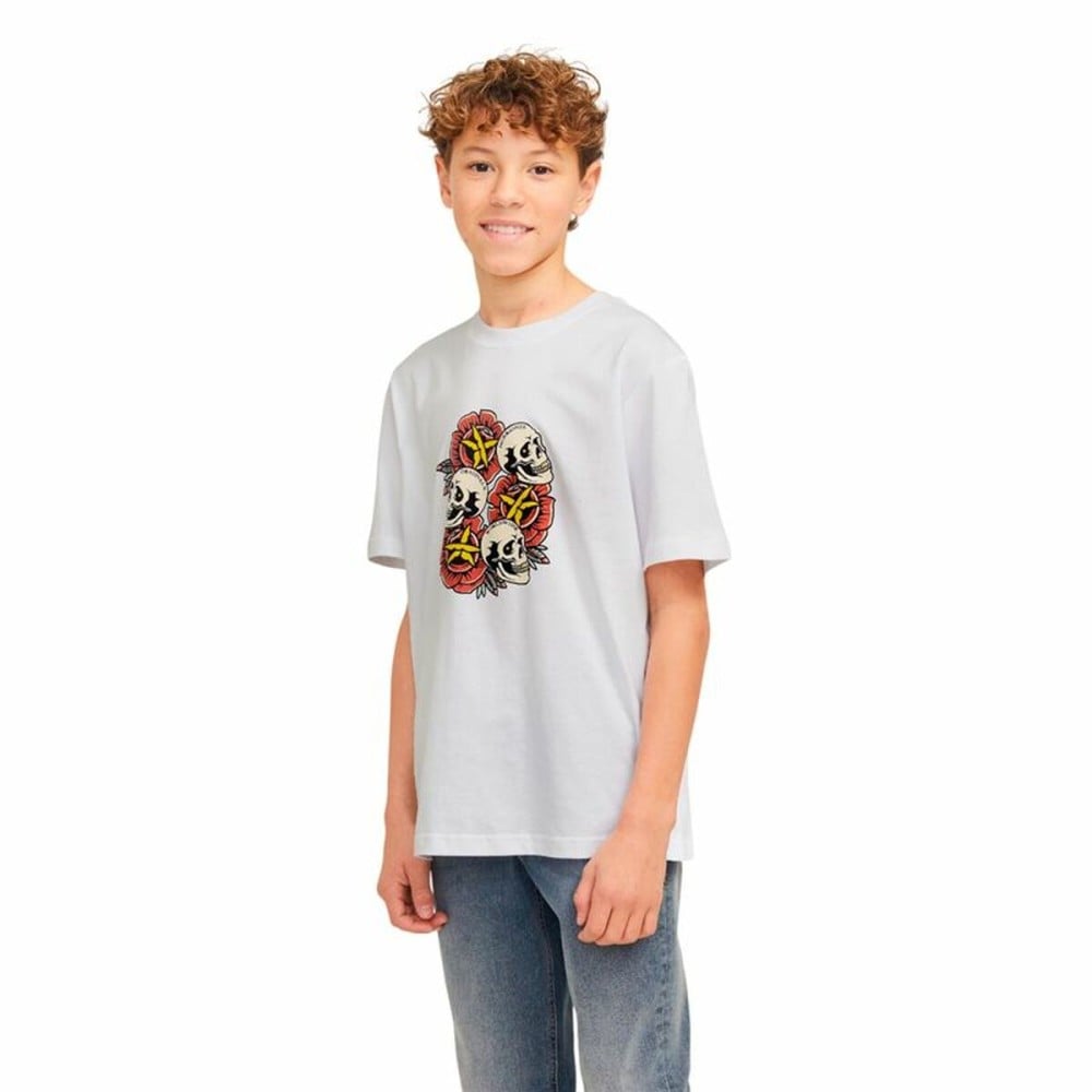 Jungen Kurzarm-T-Shirt Jack & Jones Joranatomy Skull Ss Crew Neck