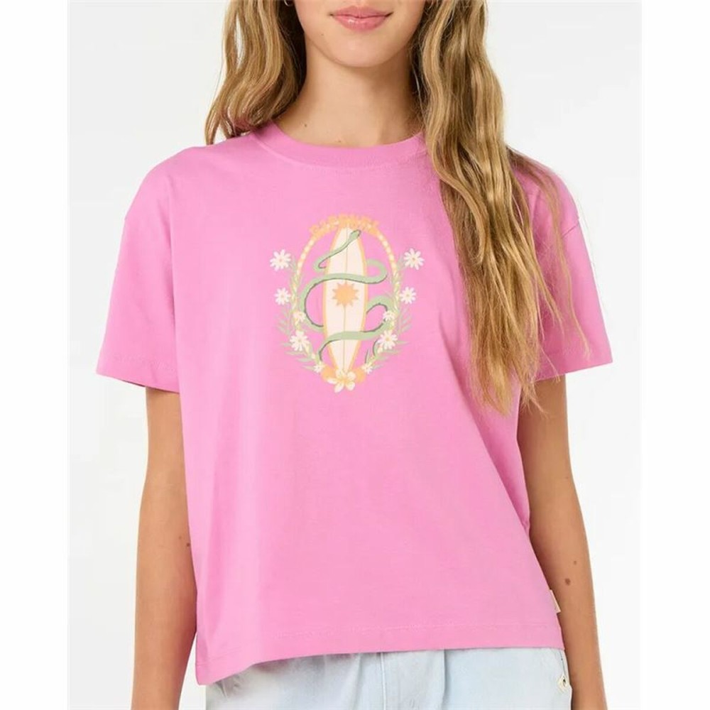 T shirt à manches courtes Enfant Rip Curl Island Surf Crop Rose