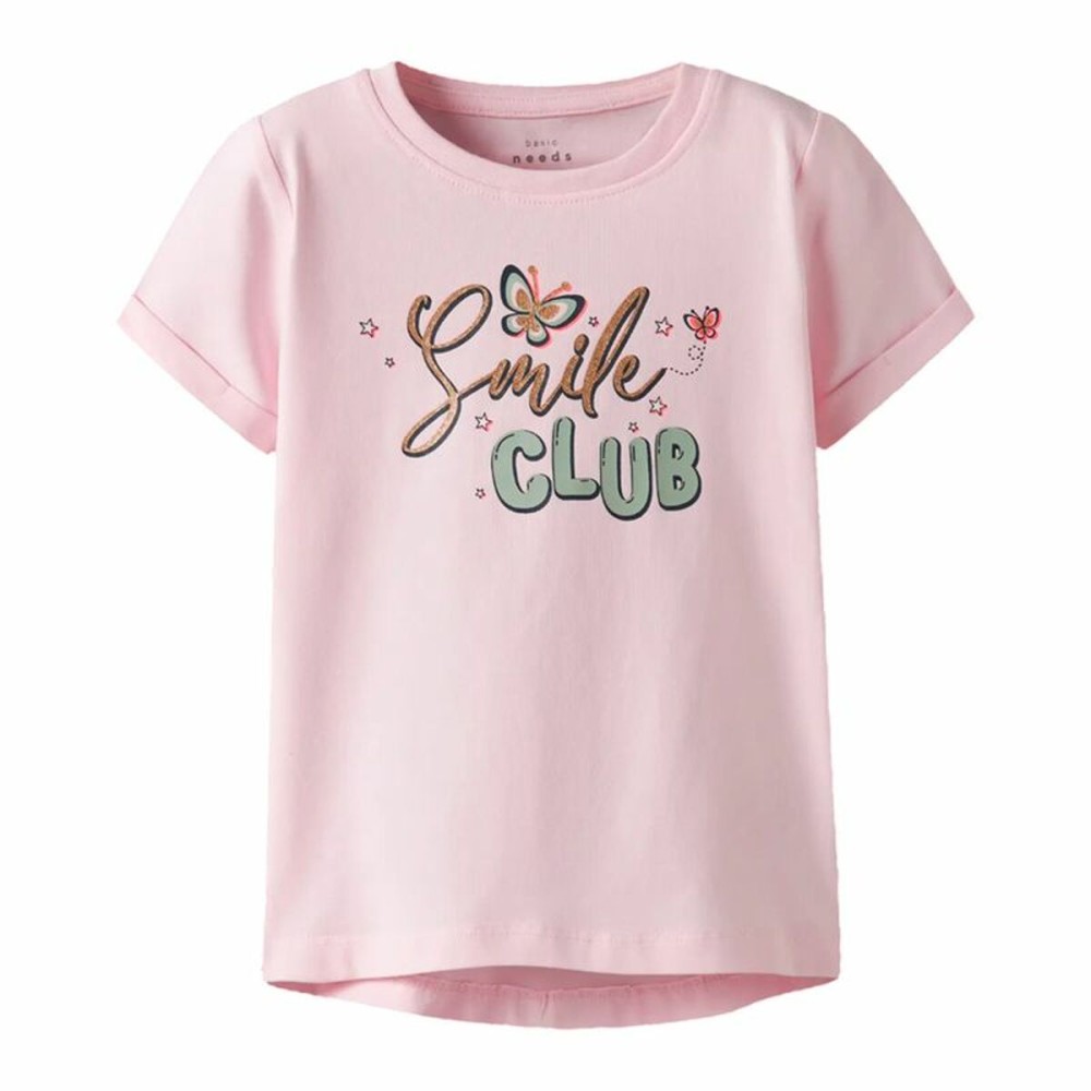 Child's Short Sleeve T-Shirt Name It Nmfvix Pink
